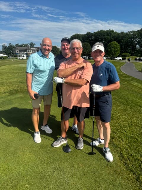 A foursome ready to tee off at Saratoga