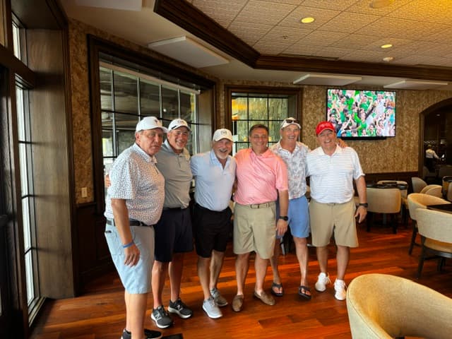 FOB members in the Saratoga National clubhouse
